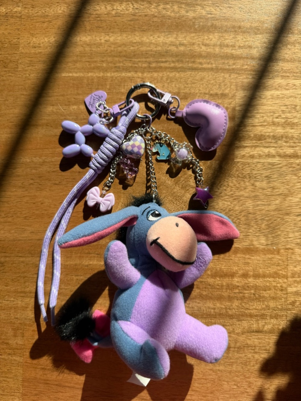 Handmade Vintage Disney Eeyore Plushie Keychain Bag Charm